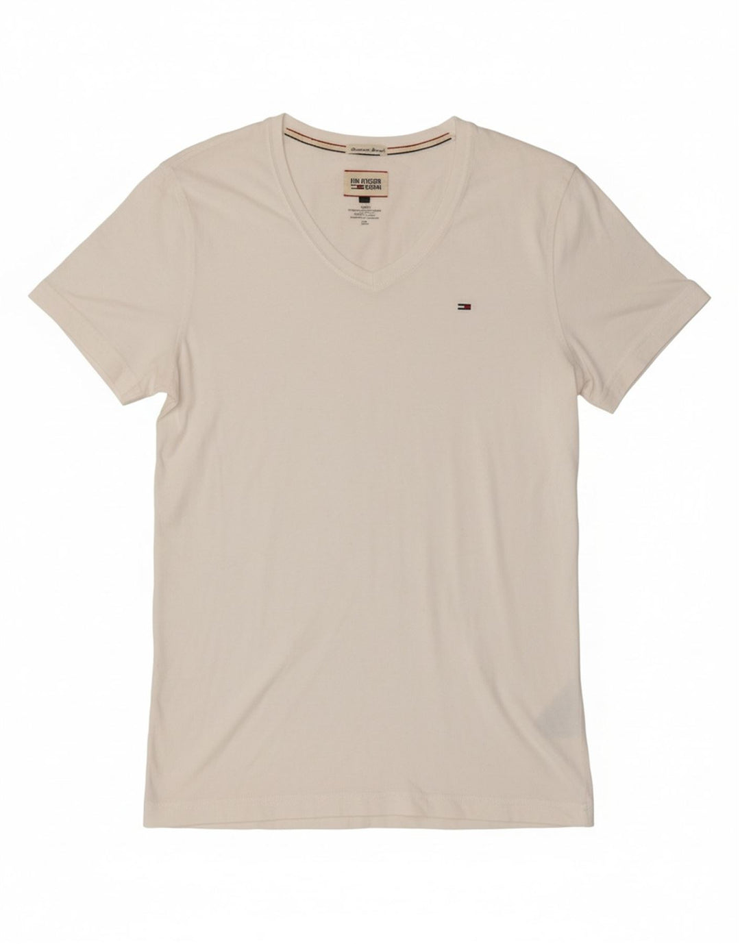 TOMMY HILFIGER Mens T-Shirt Top Small White Cotton