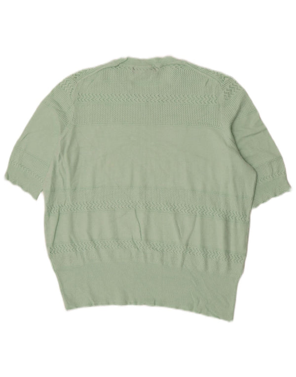 Marks & Spencer Pull ras du cou pour femme UK 14 Grand vert rayé
