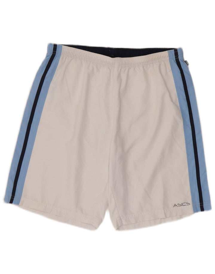 Asics Short de sport pour homme Large Blanc Colorblock Polyester
