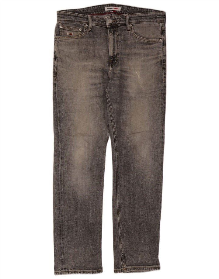 Tommy Hilfiger Jean Slim Homme W32 L30 Gris Coton