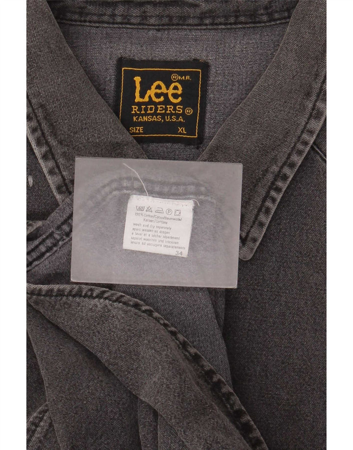 Lee Chemise en Jean Riders Homme XL Gris Coton