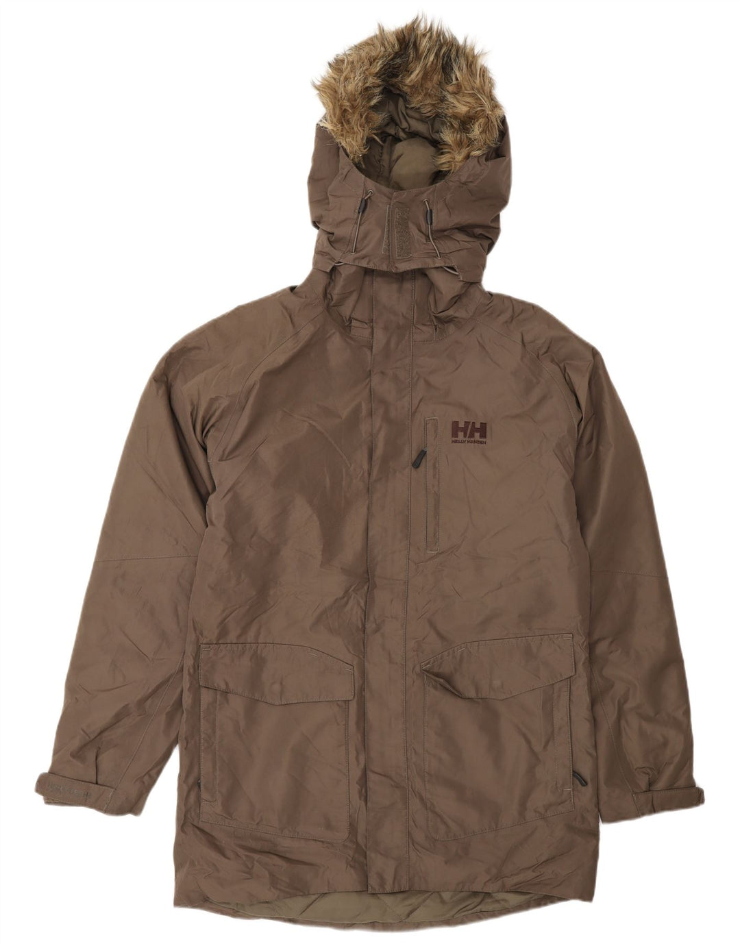 Helly Hansen Parka à capuche pour homme UK 38 Marron moyen Polyester