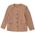 vintage Femme 4 Bouton Blazer Veste IT 46 Grand Beige Moucheté