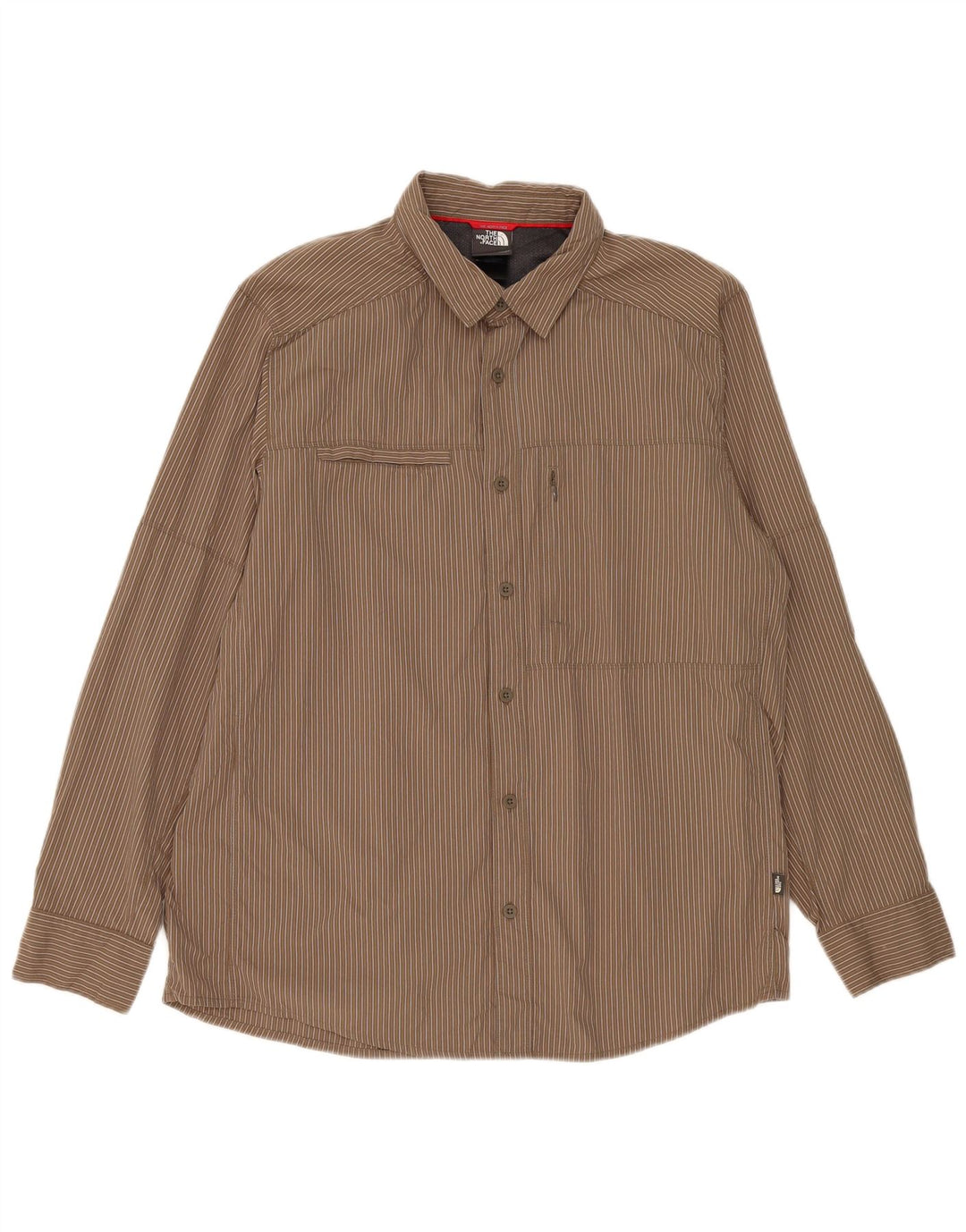 The North Face Chemise Homme Large Marron Pinstripe Nylon