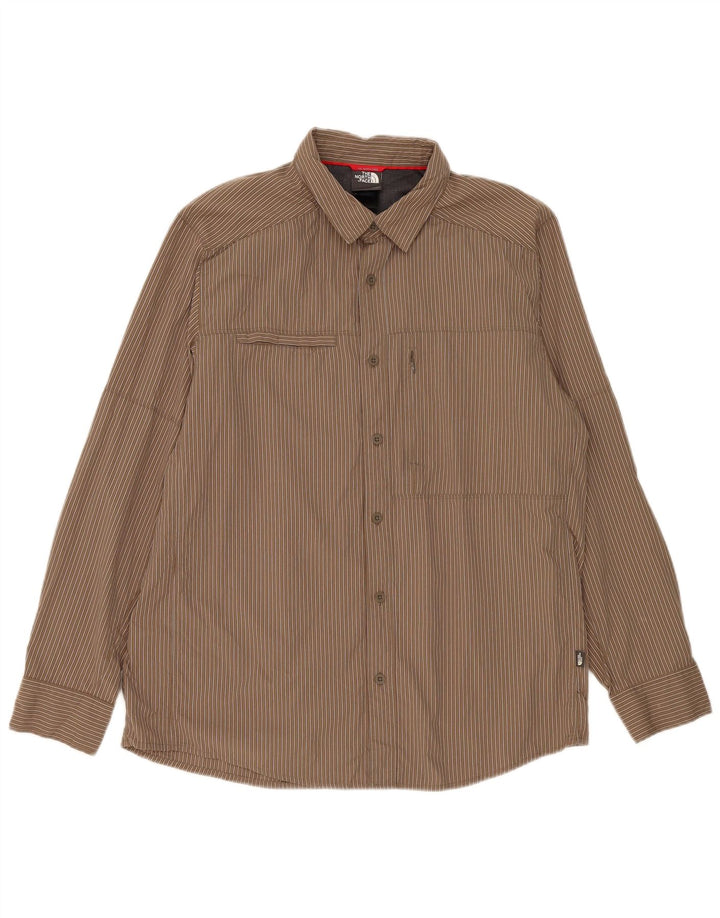 The North Face Chemise Homme Large Marron Pinstripe Nylon