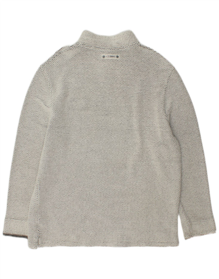 Weird Fish Pull col zippé pour homme XL en coton gris