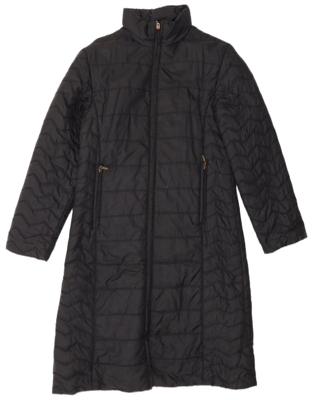 Zara Manteau rembourré pour femme UK 14 Large Nylon Noir