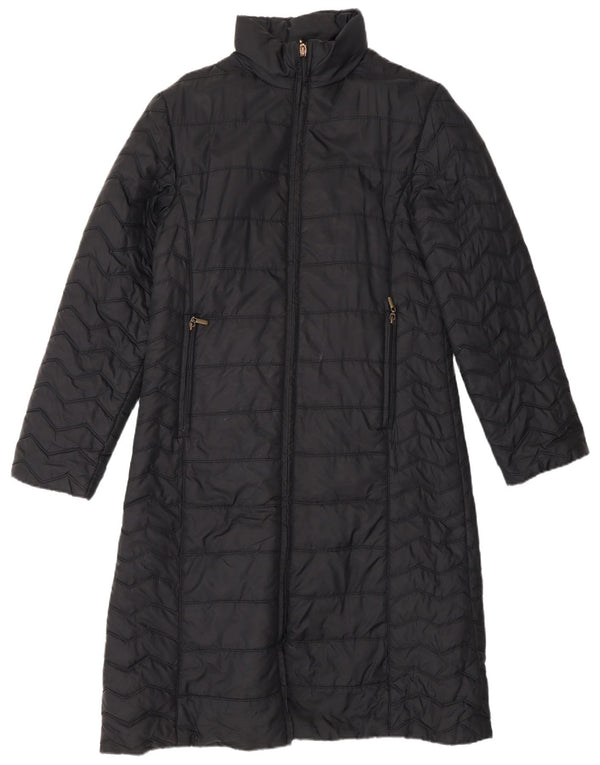 Zara Manteau rembourré pour femme UK 14 Large Nylon Noir