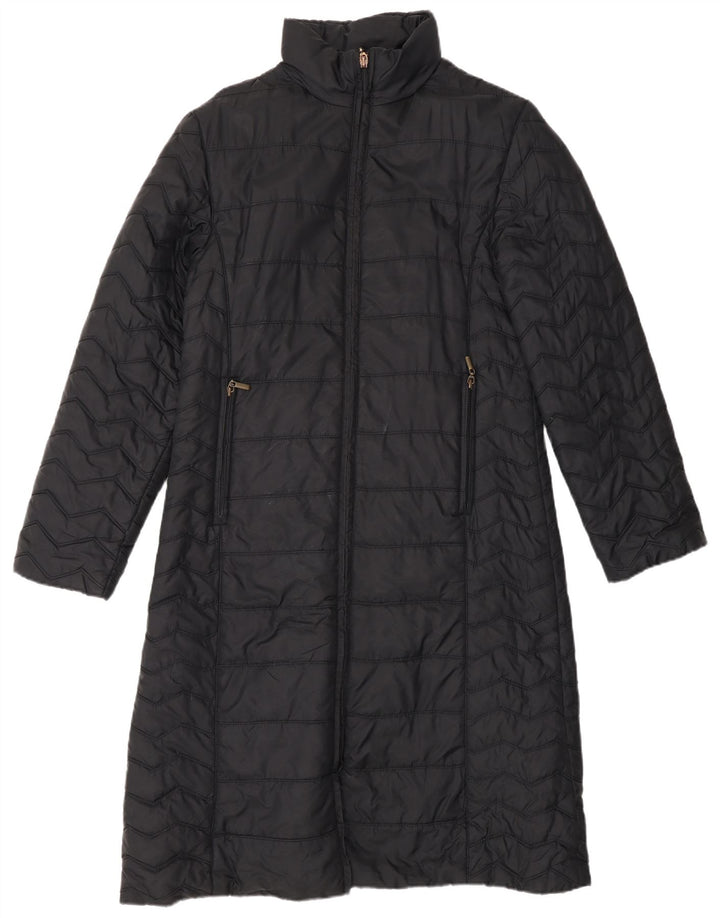 Zara Manteau rembourré pour femme UK 14 Large Nylon Noir
