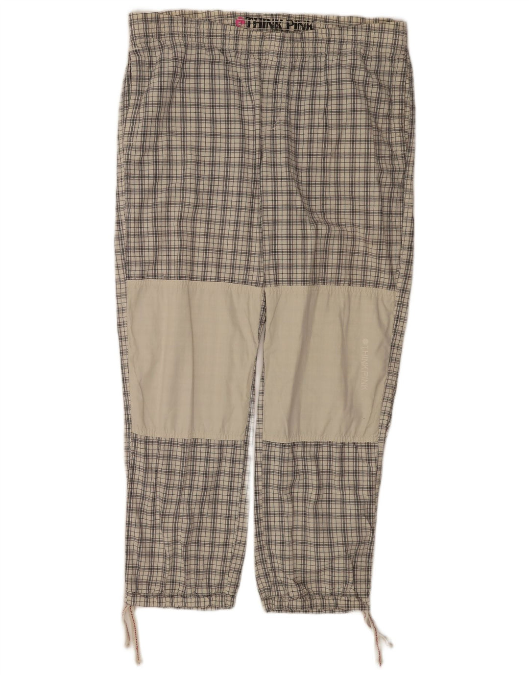 Think Pink Pantalon de jogging pour homme Large W36 L28 Gris à carreaux