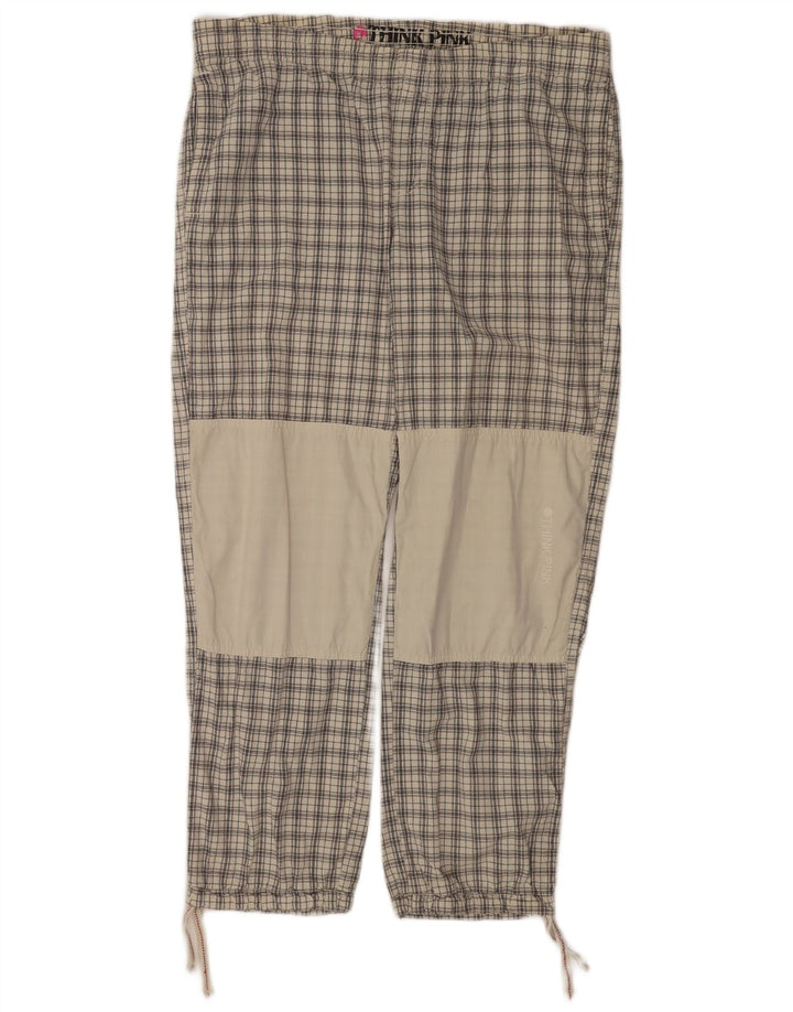 Think Pink Pantalon de jogging pour homme Large W36 L28 Gris à carreaux