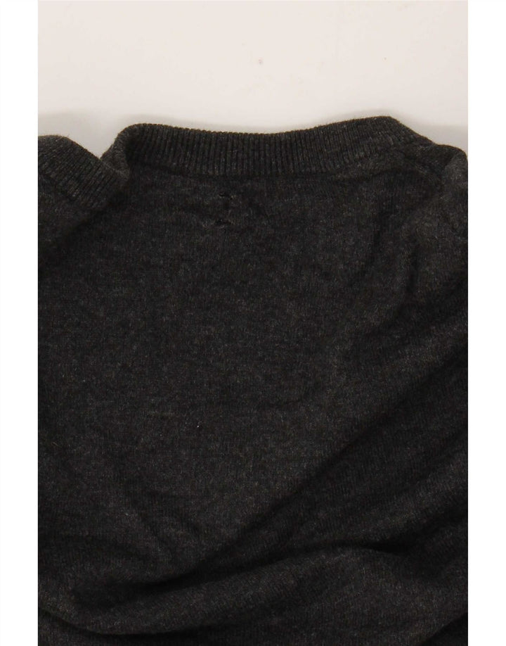 Massimo Dutti Pull Col V Homme Gris Moyen Colorblock Coton