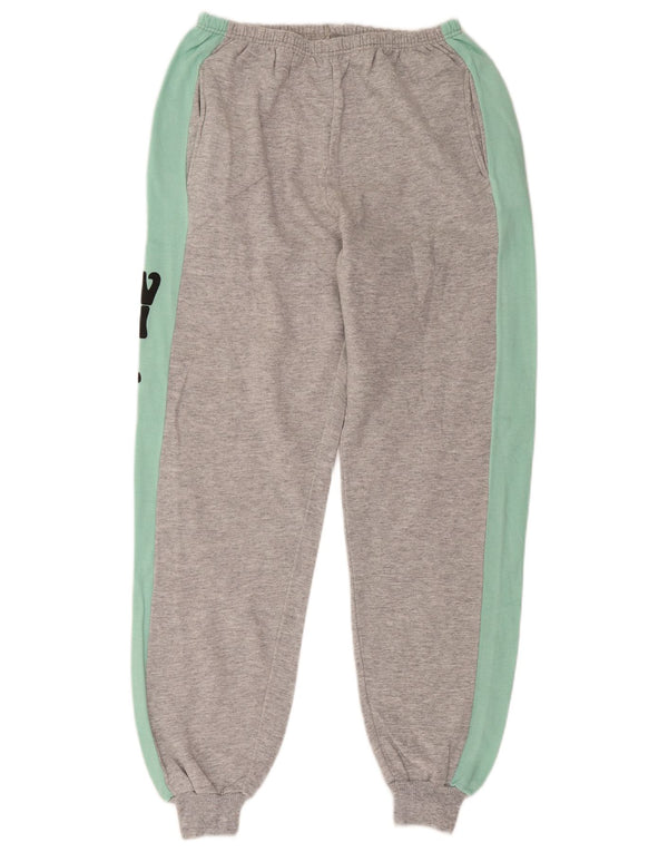 vintage Mens Graphic Survêtement Pantalon Joggers UK 14 Grand Gris