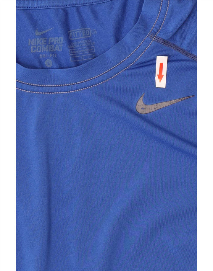 Nike Hommes Dri Fit T-Shirt Haut Grand Bleu Polyester