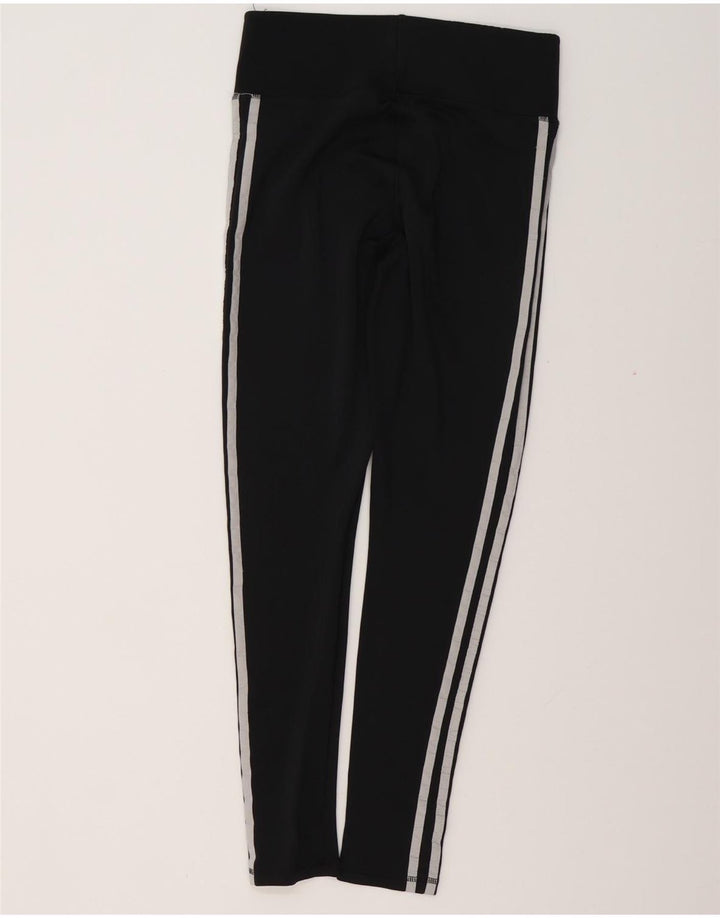 ADIDAS Femmes Climalite Leggings UK 12/14 Moyen Noir Polyester