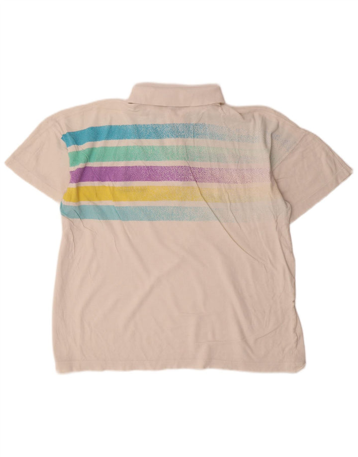 Sergio Tacchini Polo Homme Coton Rayé Blanc Moyen