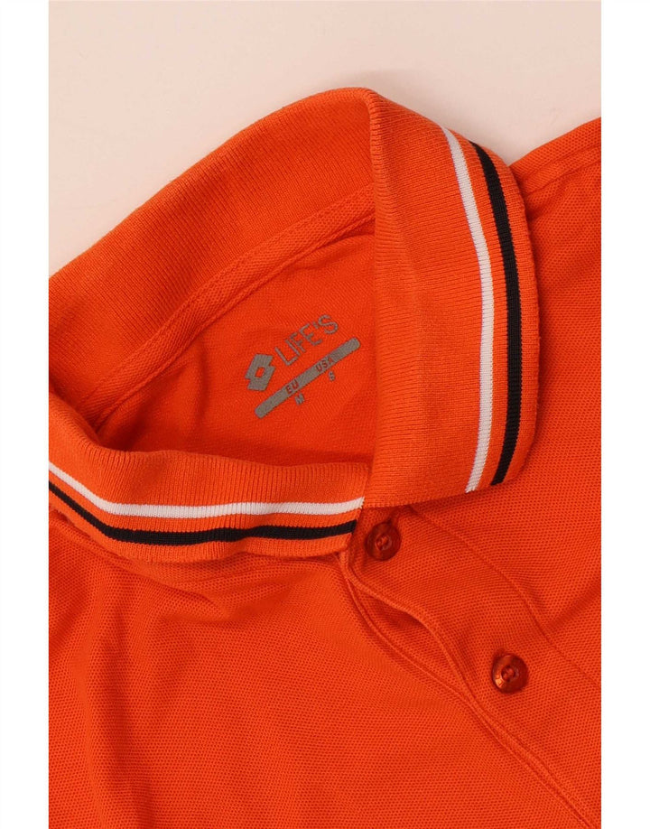 Lotto Polo Homme Rayé Orange Moyen