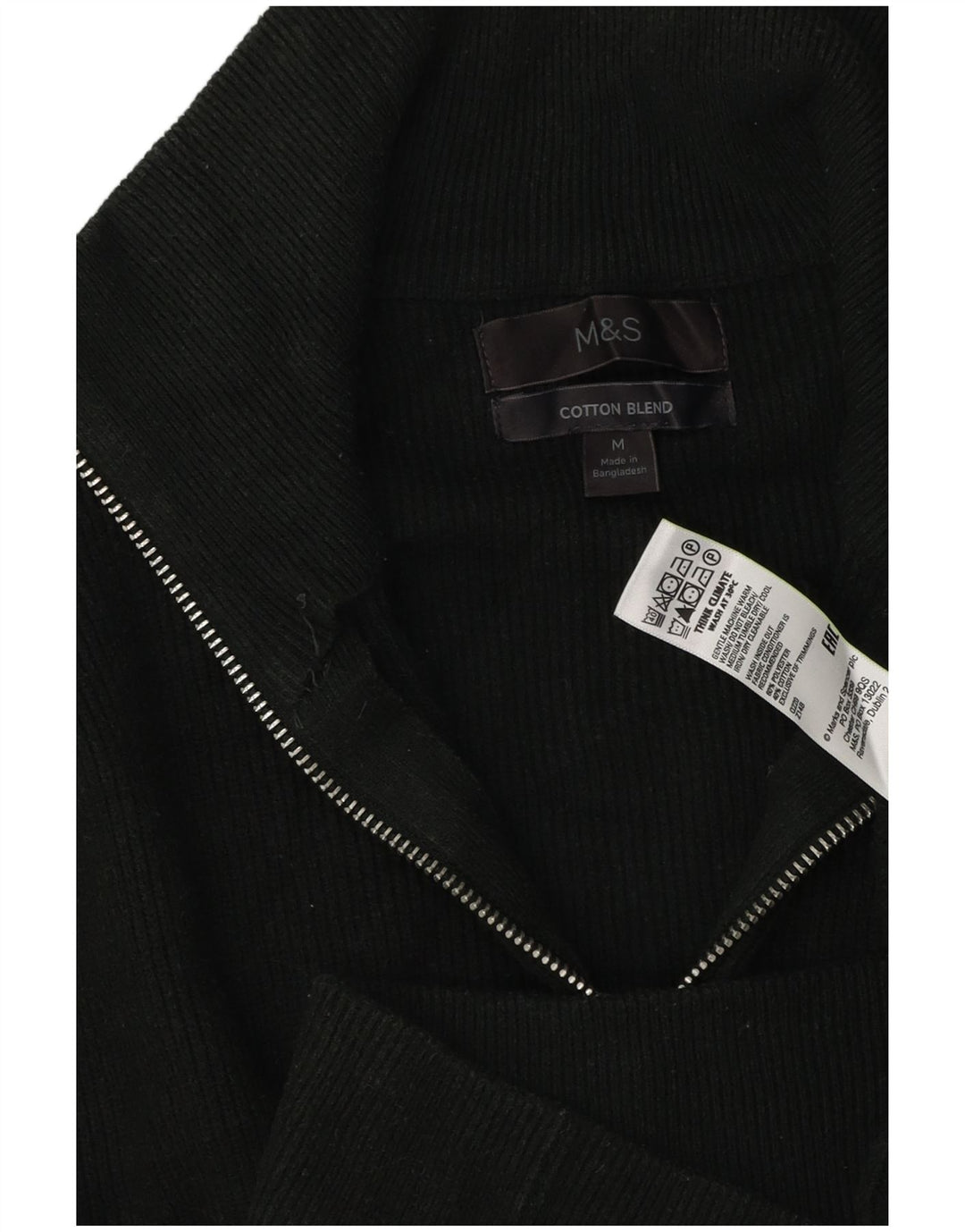 Marks & Spencer Cardigan Pull Homme Vert Moyen Coton
