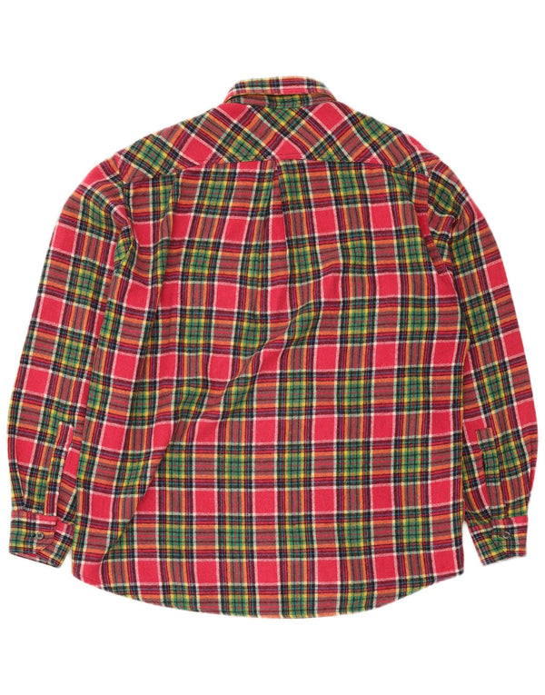 Azzurra Chemise en flanelle pour homme à carreaux roses en polyester