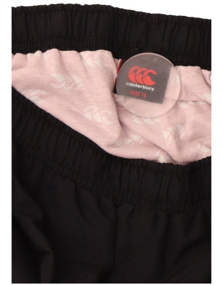 CANTERBURY Pantalon de survêtement graphique pour hommes UK 16 Large Noir Polyester