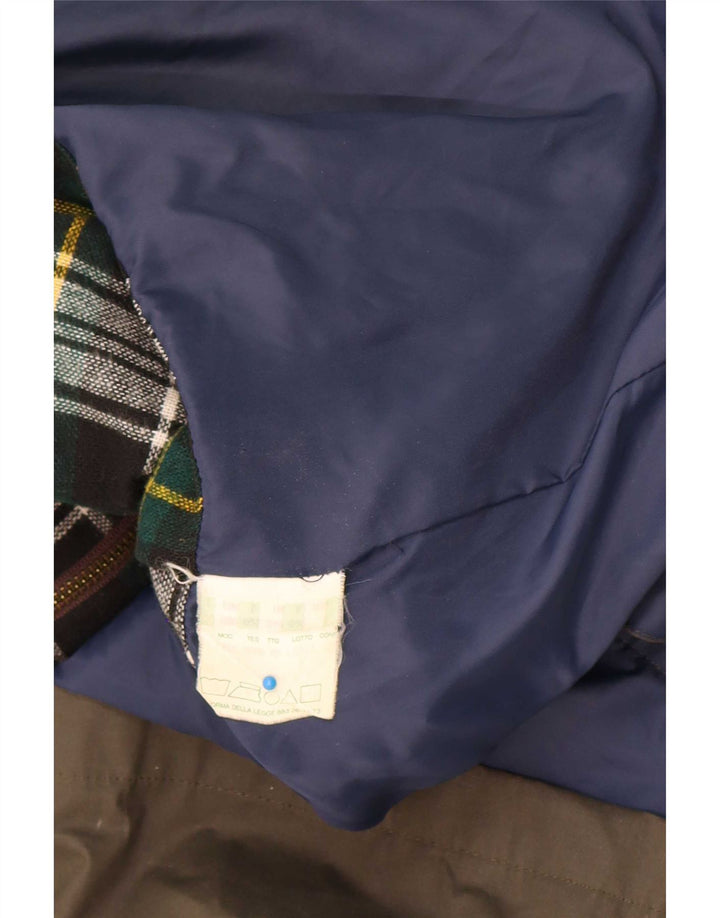 Brugi Veste en coton ciré pour homme UK 40 Large Kaki Colourblock