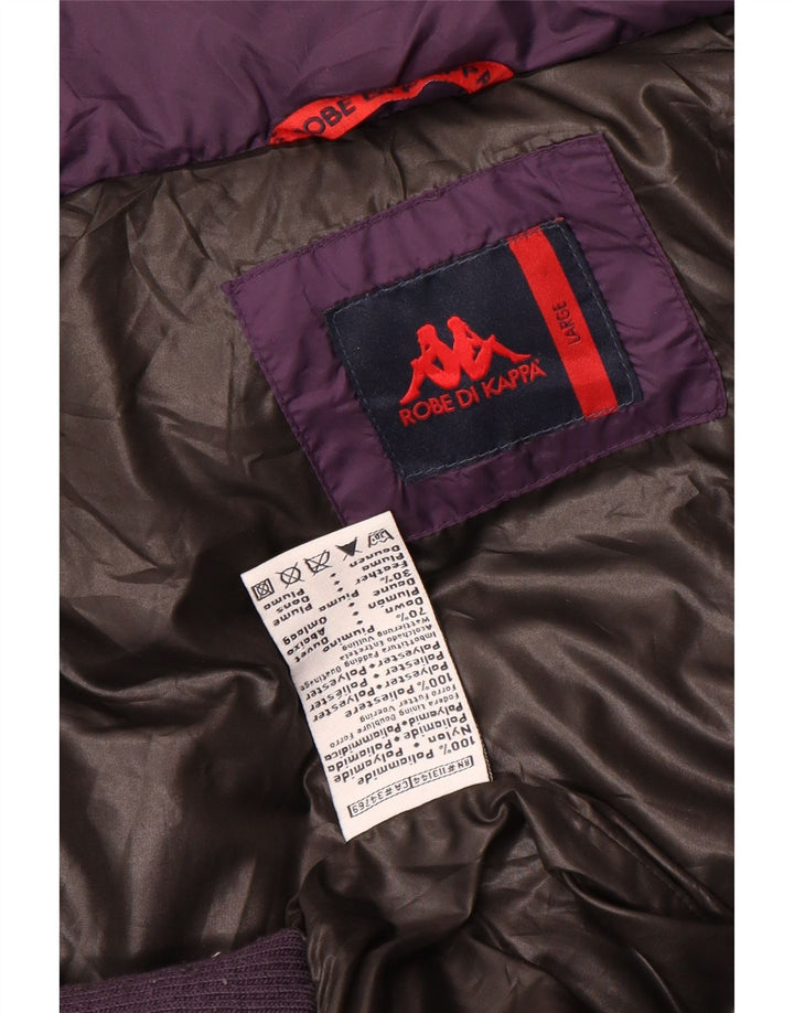 Kappa Veste matelassée pour homme UK 38 Large Violet Nylon