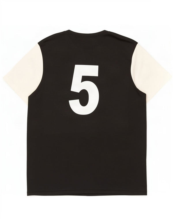 Adidas Hommes Climalite Graphic T-Shirt Top Large Noir Colorblock Polyester
