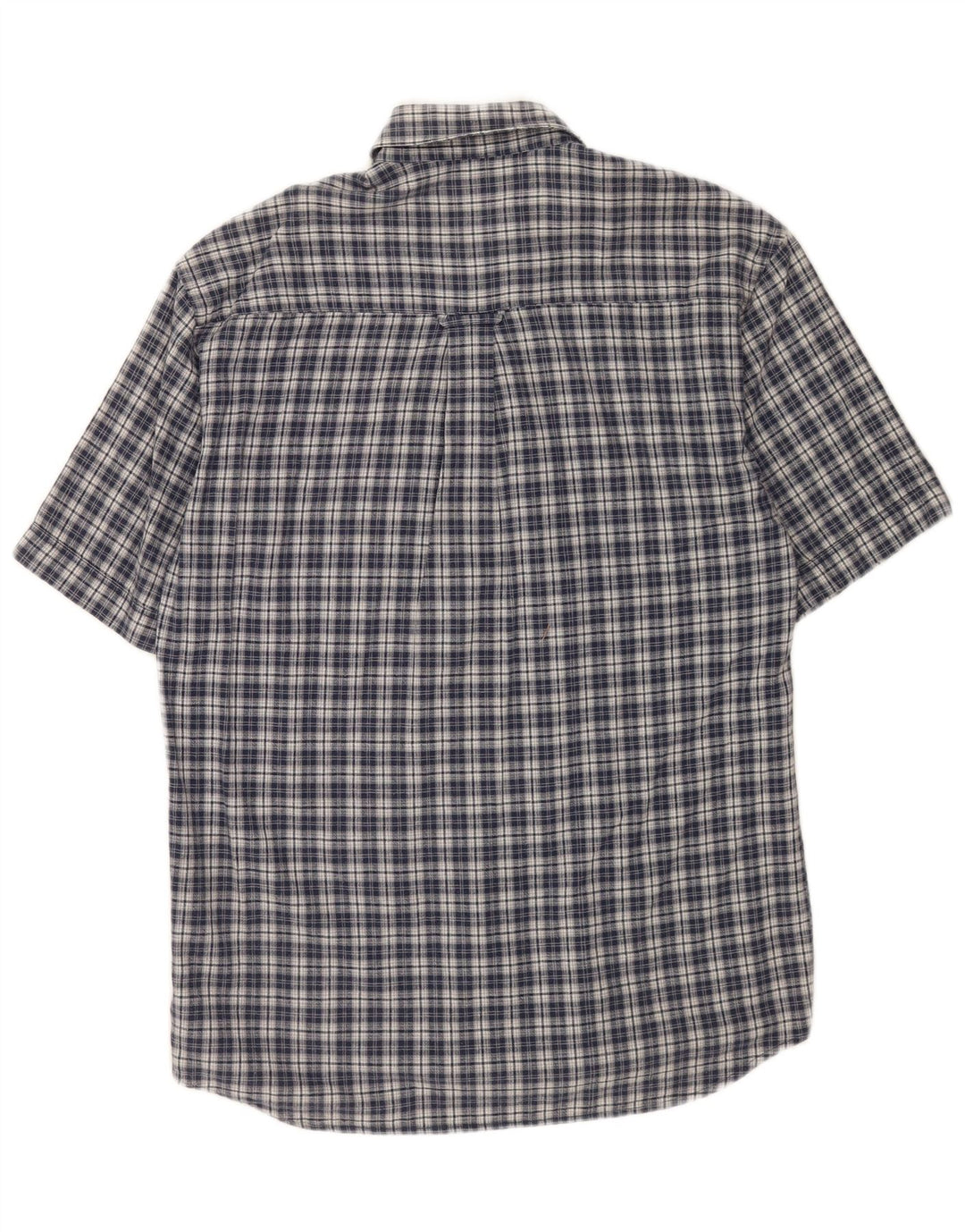 Mustang Chemise à manches courtes pour homme en coton à carreaux bleu marine moyen