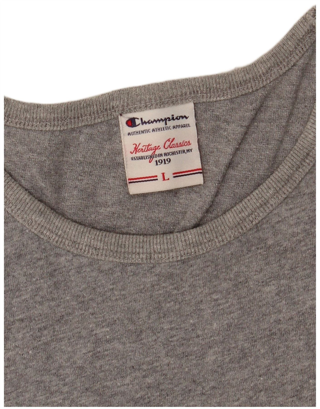 CHAMPION T-shirt graphique Heritage Classics pour femme UK 14 Large Gris