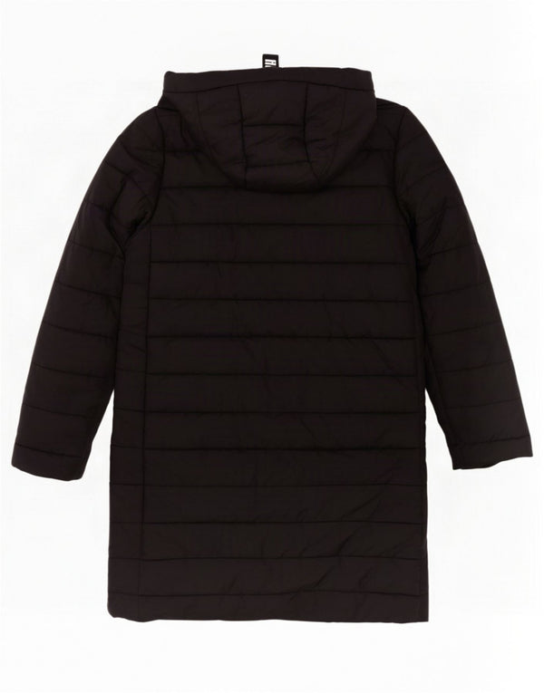 Puma Manteau rembourré à capuche pour femme UK 44 Medium Noir Polyester