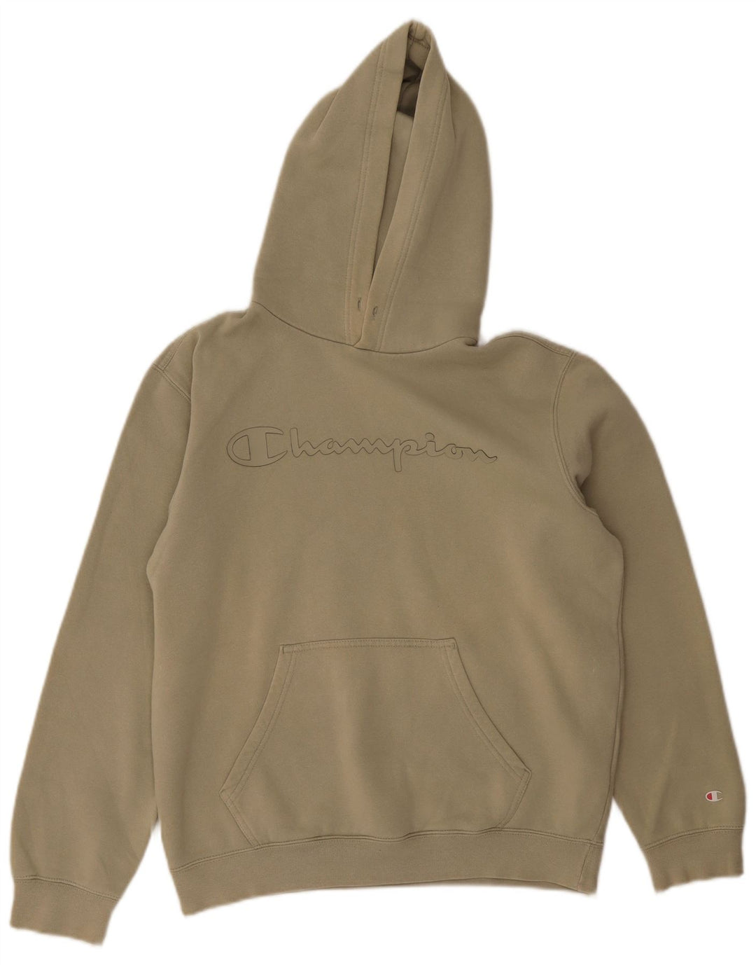 Champion Pull à Capuche Graphique Homme Kaki Moyen Coton