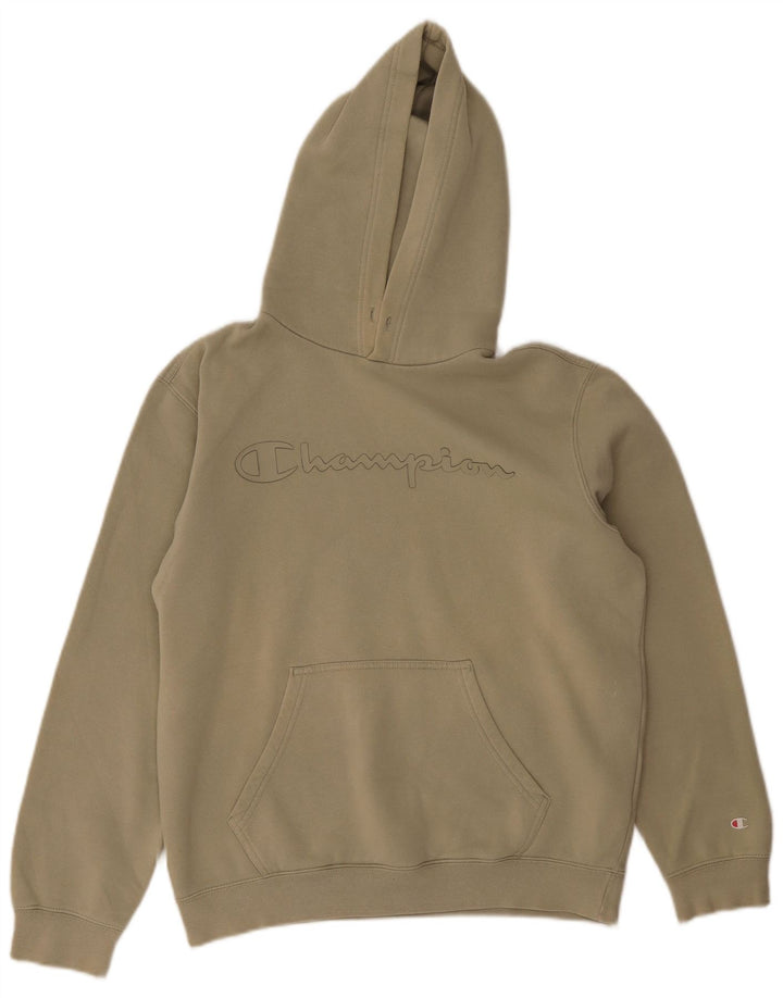 Champion Pull à Capuche Graphique Homme Kaki Moyen Coton