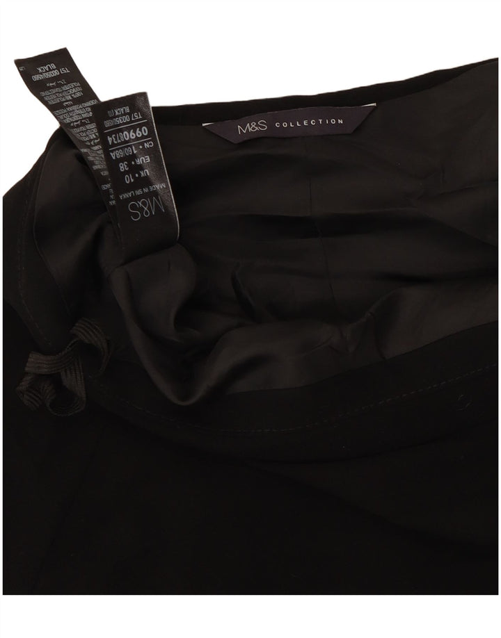 Marks & Spencer Jupe trapèze pour femme UK 10 Small W27 Noir Polyester