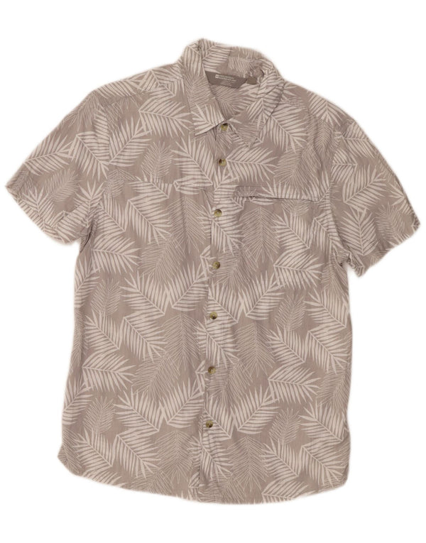 Mountain Warehouse Chemise à manches courtes pour homme en coton floral gris moyen