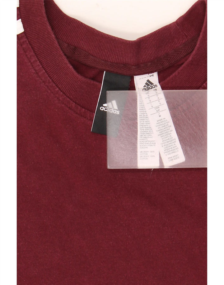 ADIDAS T-Shirt Homme Petit Bordeaux Coton