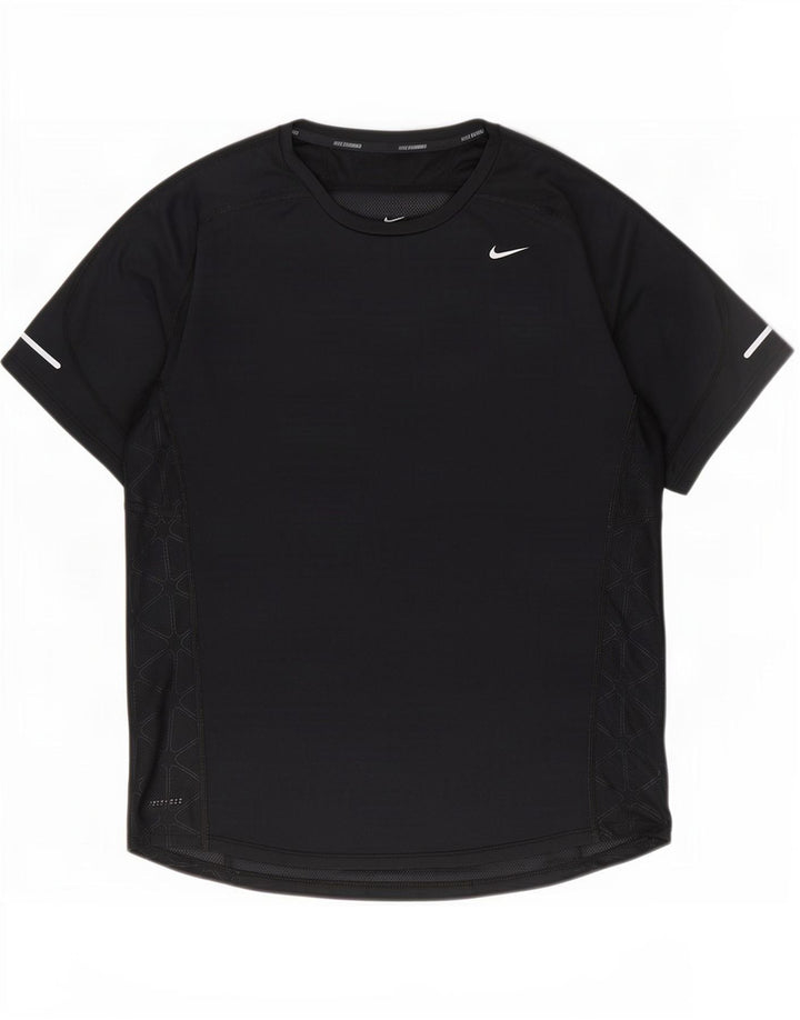 Nike Hommes Dri Fit T-Shirt Haut Noir Moyen Polyester