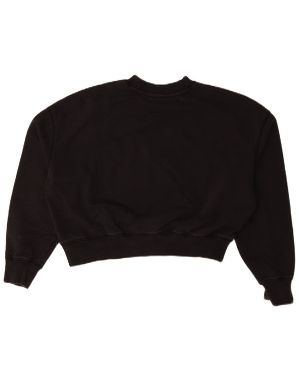 Dickies Sweat-shirt court surdimensionné pour femme UK 14 Noir moyen