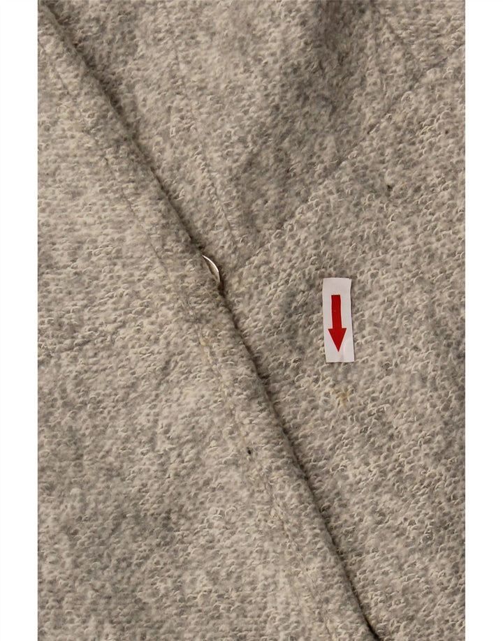 Zara Womens Pardessus UK 14 Large Gris Polyester