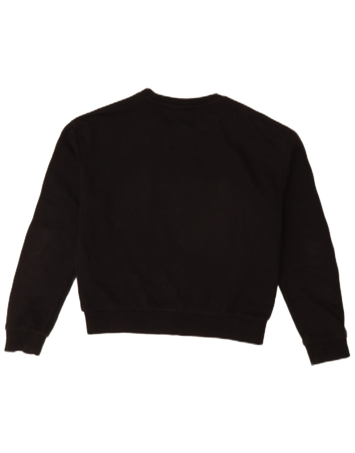 FILA Sweat-shirt surdimensionné graphique pour femme UK 6 XS Noir Colourblock