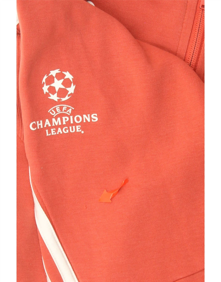 ADIDAS Pull à capuche zippé surdimensionné Istanbul pour femme UK 8/10 Petit Orange