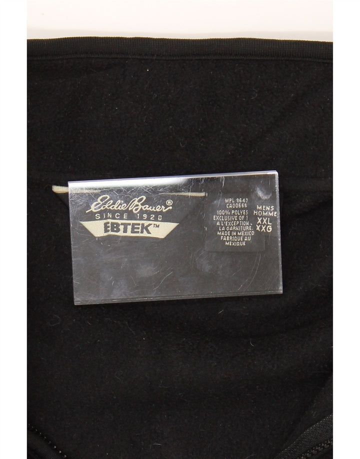EDDIE BAUER Gilet polaire coupe ample pour homme UK 44 2XL Noir Polyester