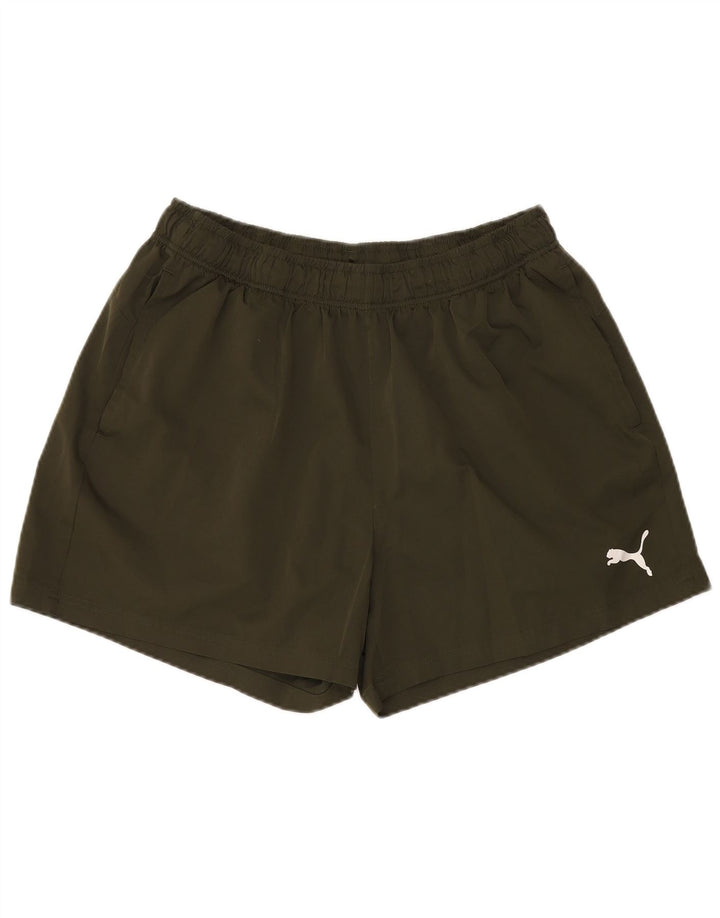 Puma Short de sport pour homme 2XL Kaki Polyester