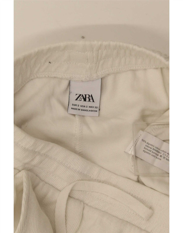 Zara Short de sport homme petit coton blanc