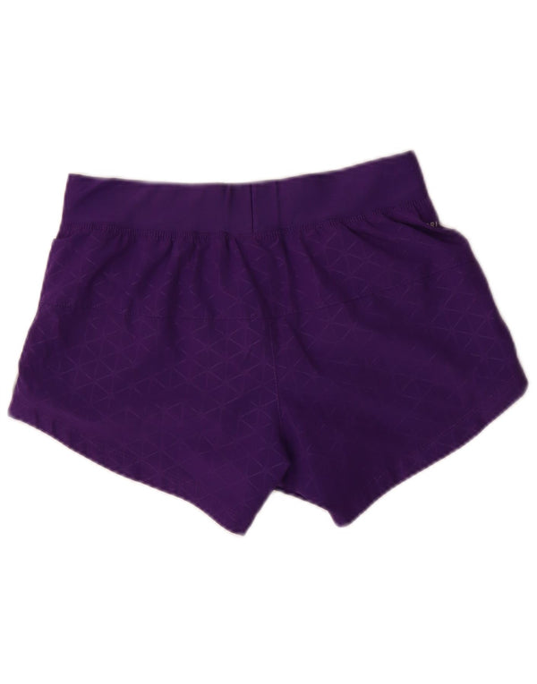 Nike Short de sport Dri Fit pour femme UK 10 Petit violet géométrique en polyester