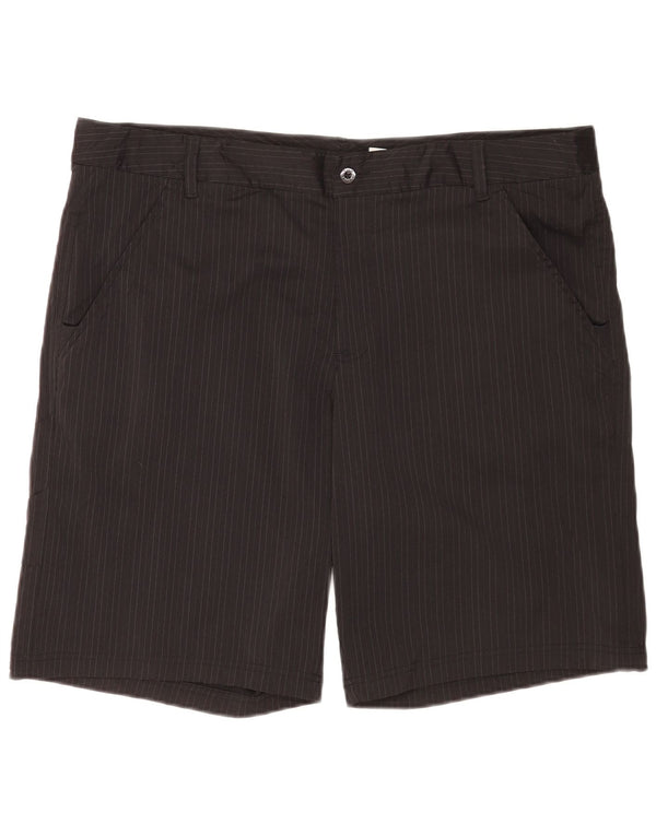 Fila Short chino de golf pour homme W40 XL Noir à fines rayures Polyester