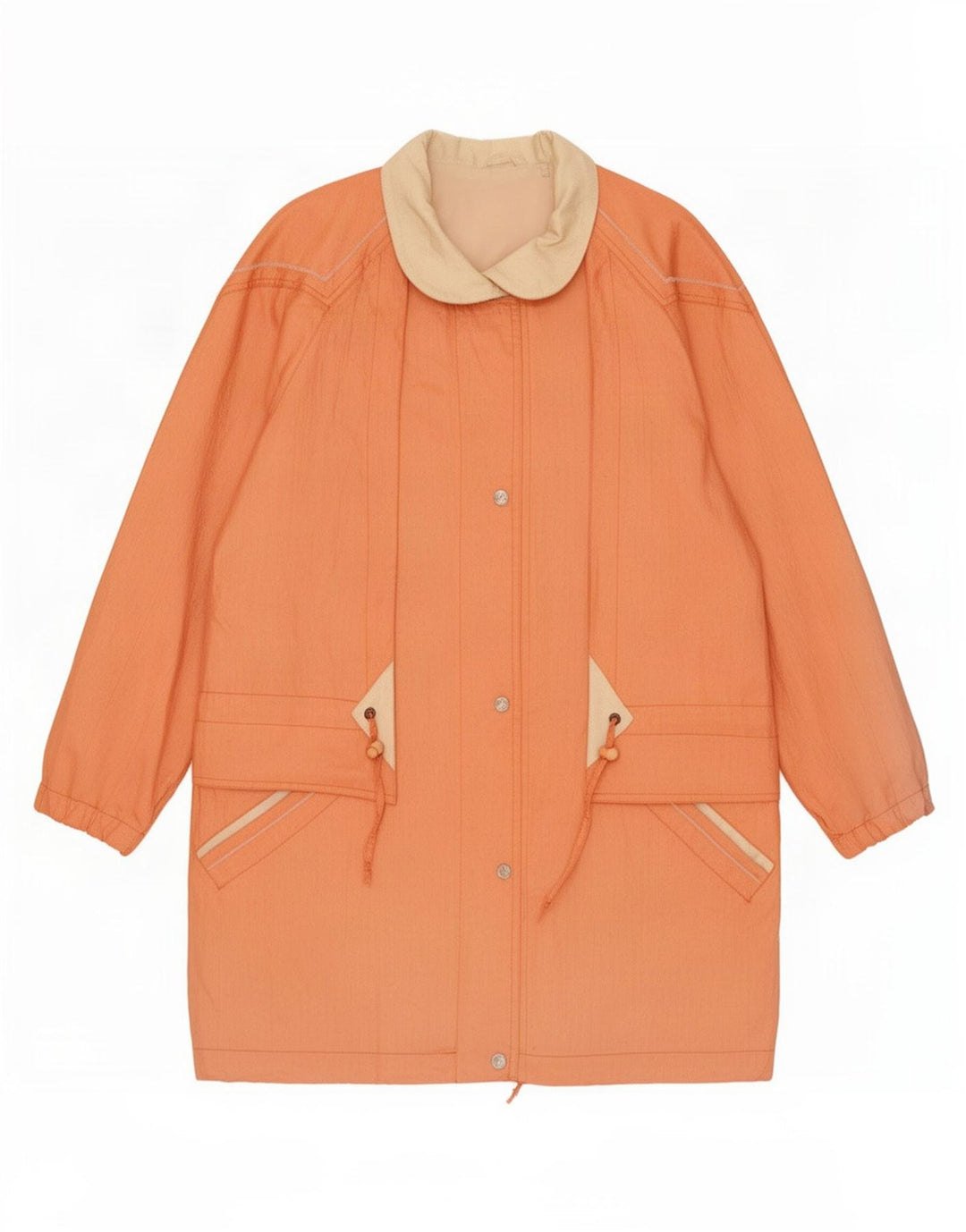 New Fast Veste Parka Femme UK 16 Large Orange Colorblock
