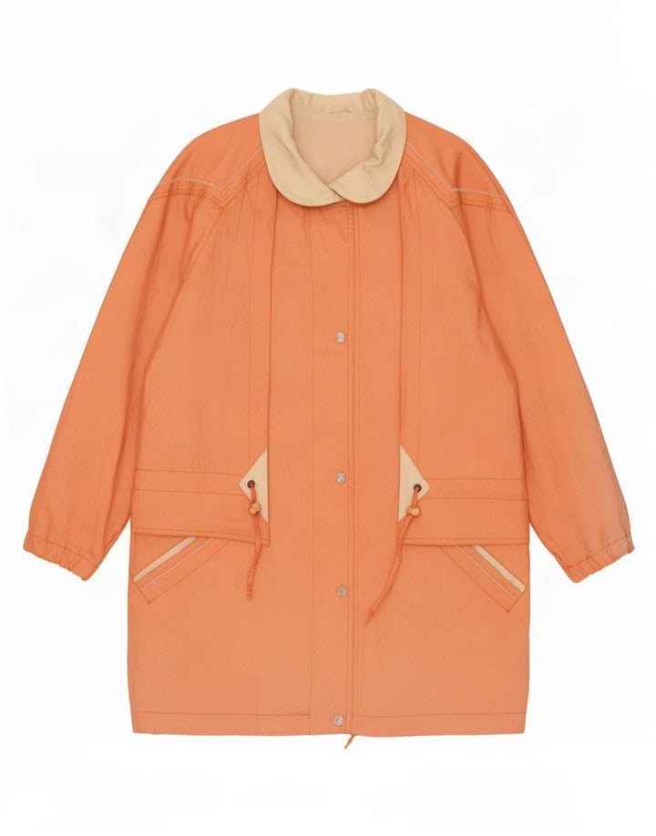 New Fast Veste Parka Femme UK 16 Large Orange Colorblock