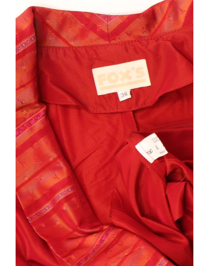 Fox's Ensemble 3 pièces pour femme EU 36 Small W30 Rouge Floral Acétate Moderne