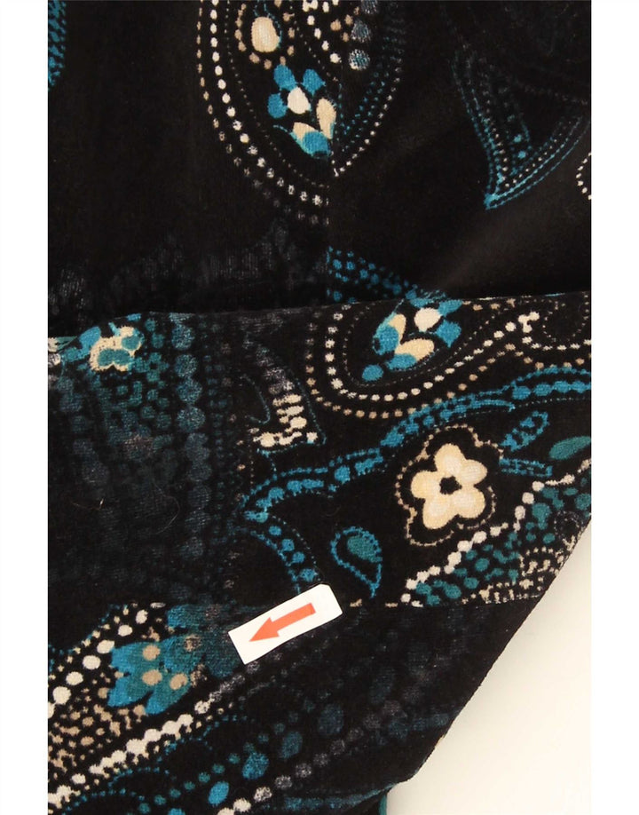 vintage Femme 2 Bouton Blazer Veste IT 48 XL Bleu Marine Paisley Coton
