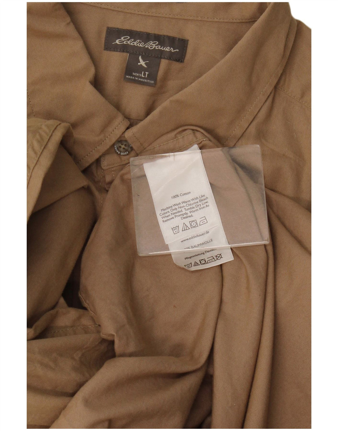 Eddie Bauer Chemise haute pour homme en coton beige